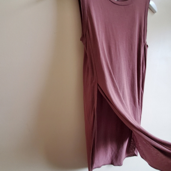 Wilfred burgundy jersey sleeveless jersey side slit, XS size - Picture 4 of 5